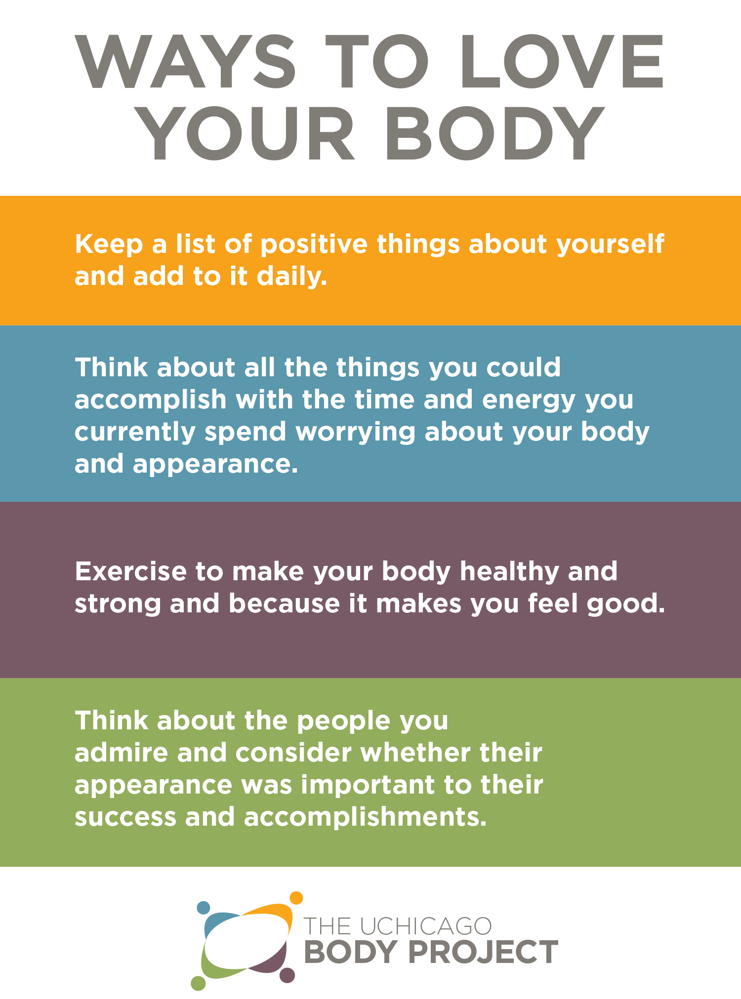 Body Project Ways To Love Your Body