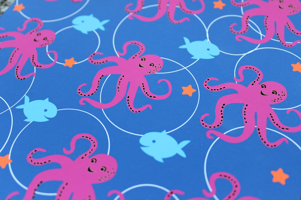 Lasercut octopus pattern