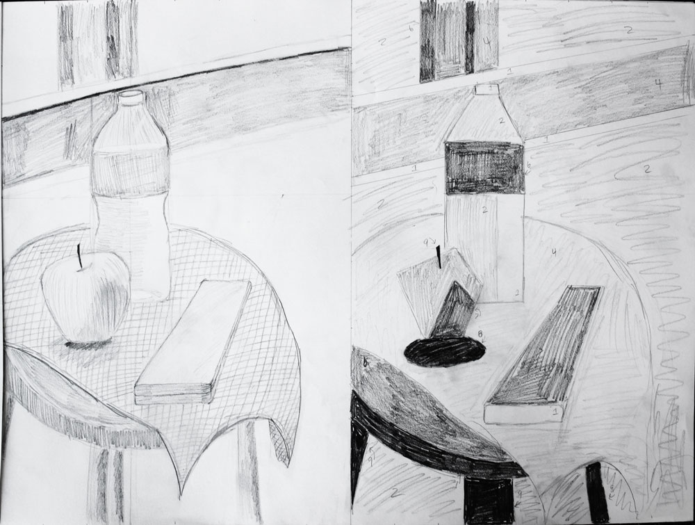 Still life project: initial sketch