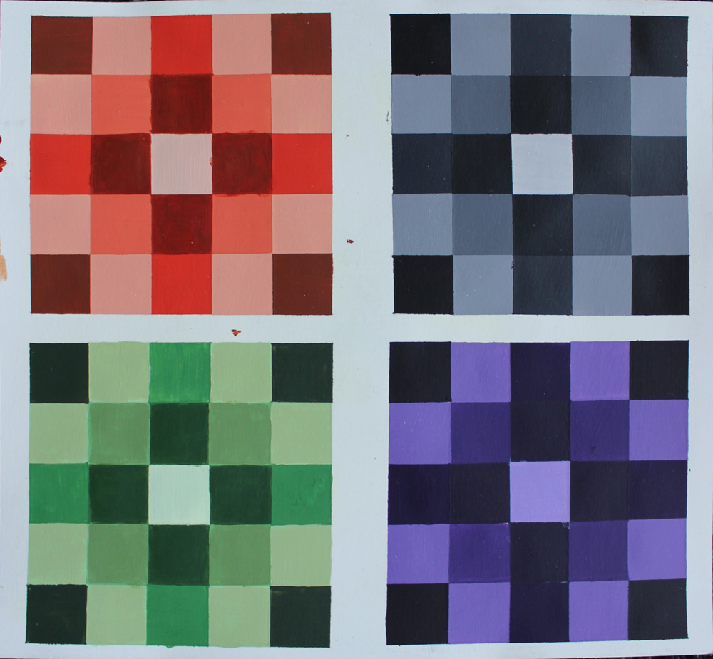 Mosaic in various color schemes