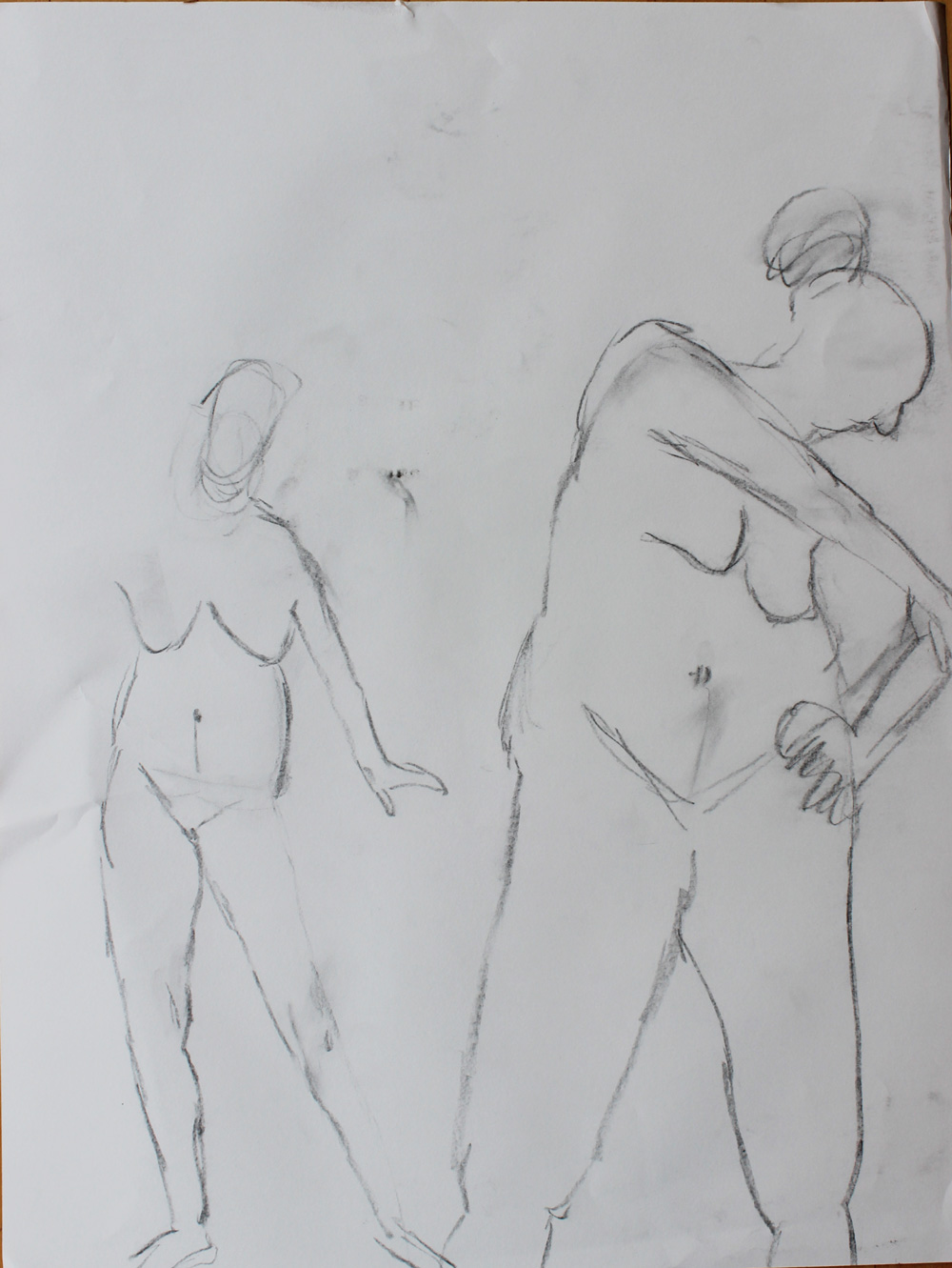 Charcoal gesture drawings