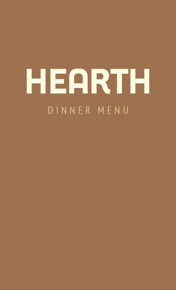 Hearth dinner menu