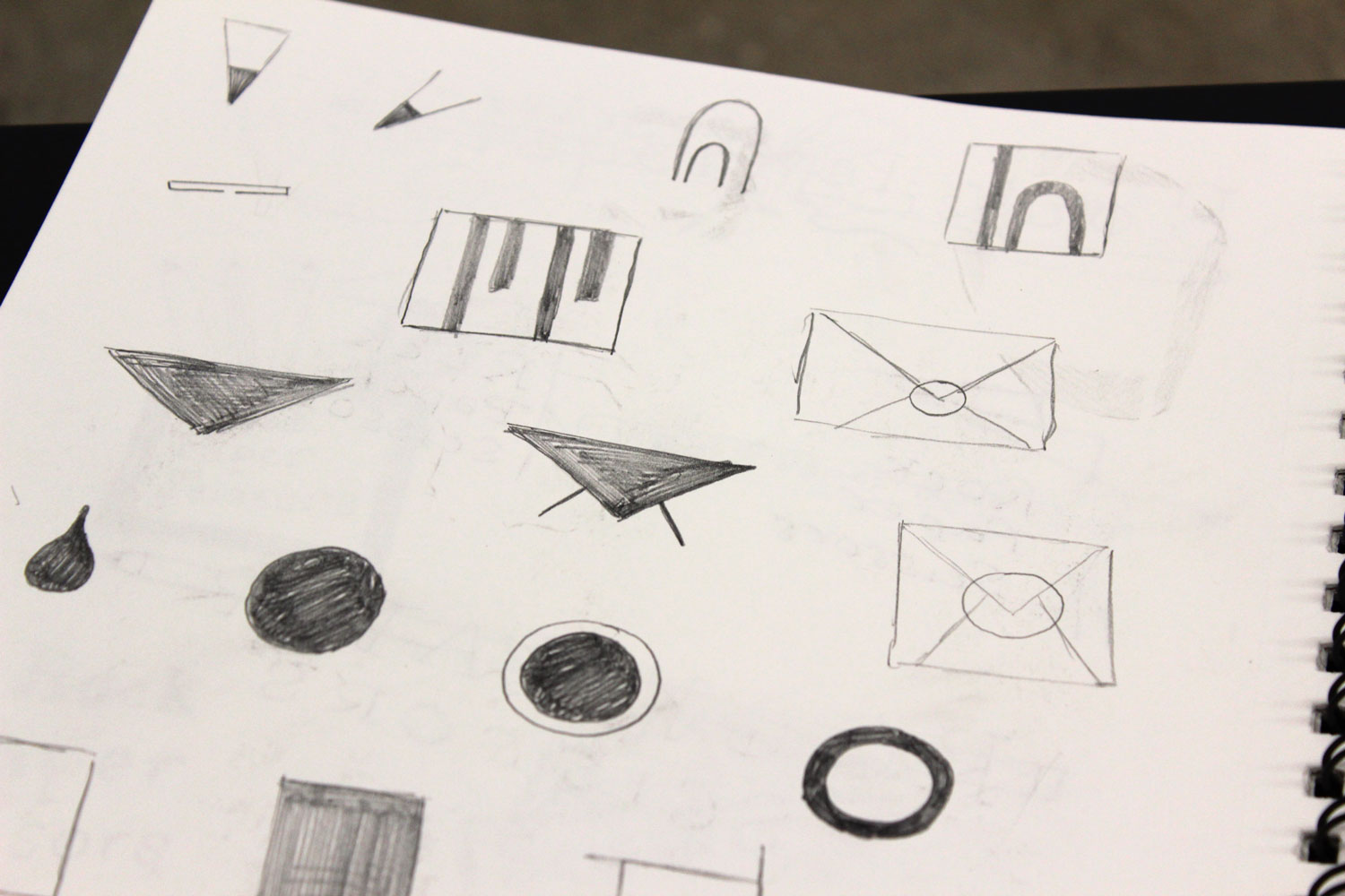 Rock Paper Scissors abstract logo sketches