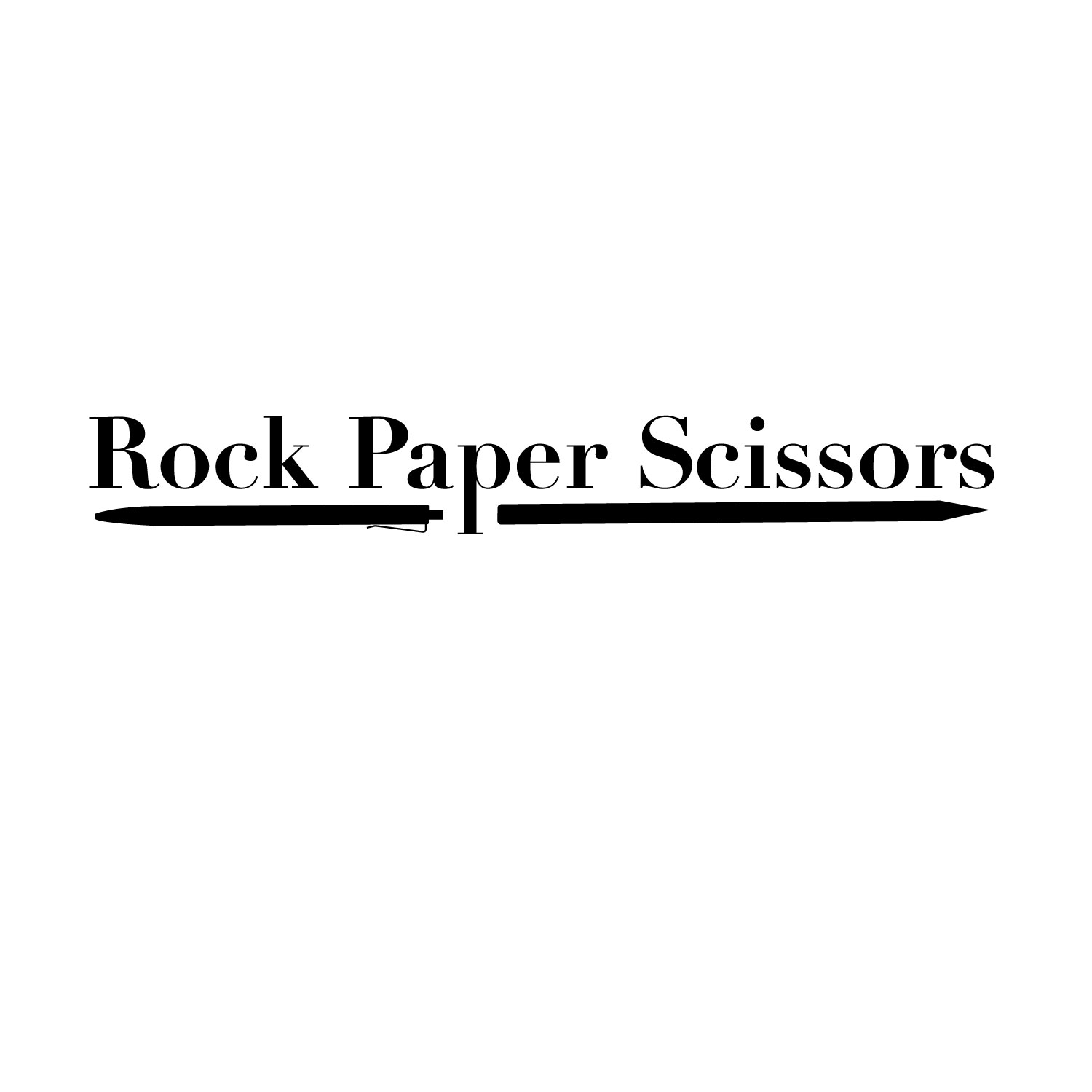 Rock Paper Scissors combination logo