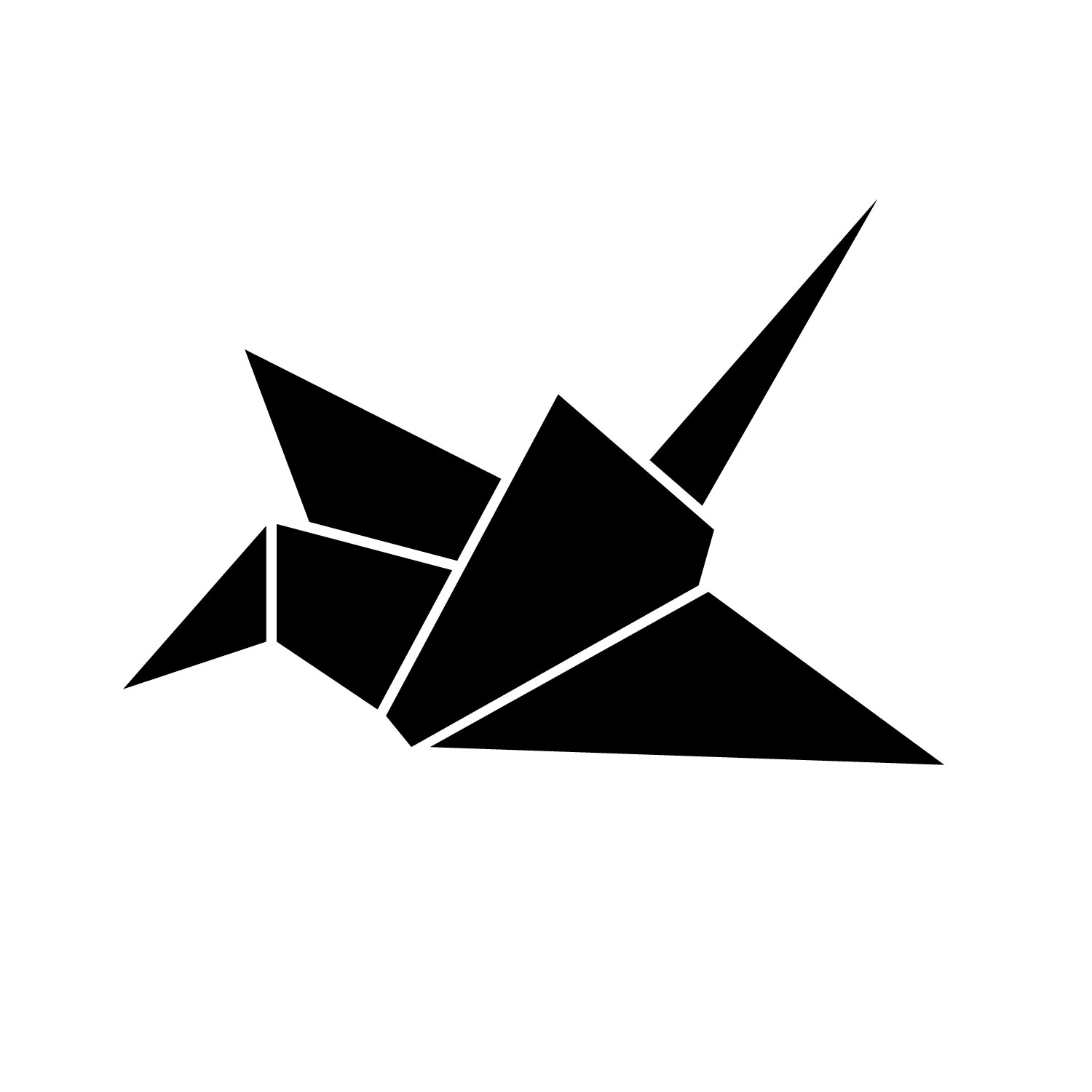 Origami crane Rock Paper Scissors logo designed by Chloe Atchue-Mamlet