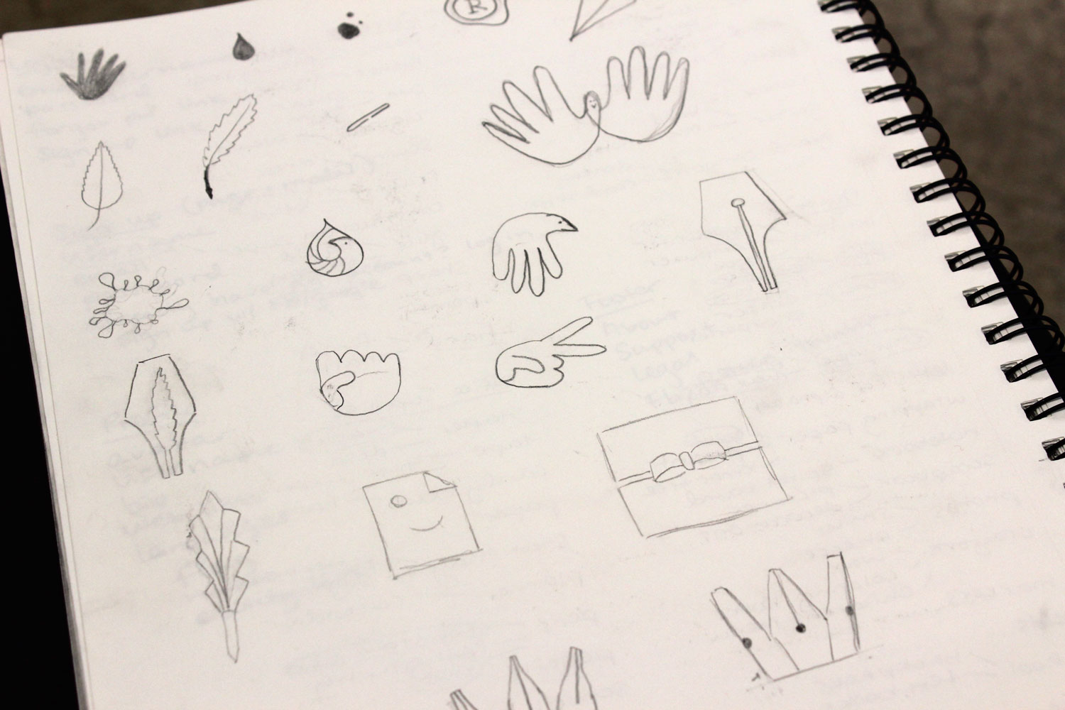 Rock Paper Scissors pictorial logo sketches