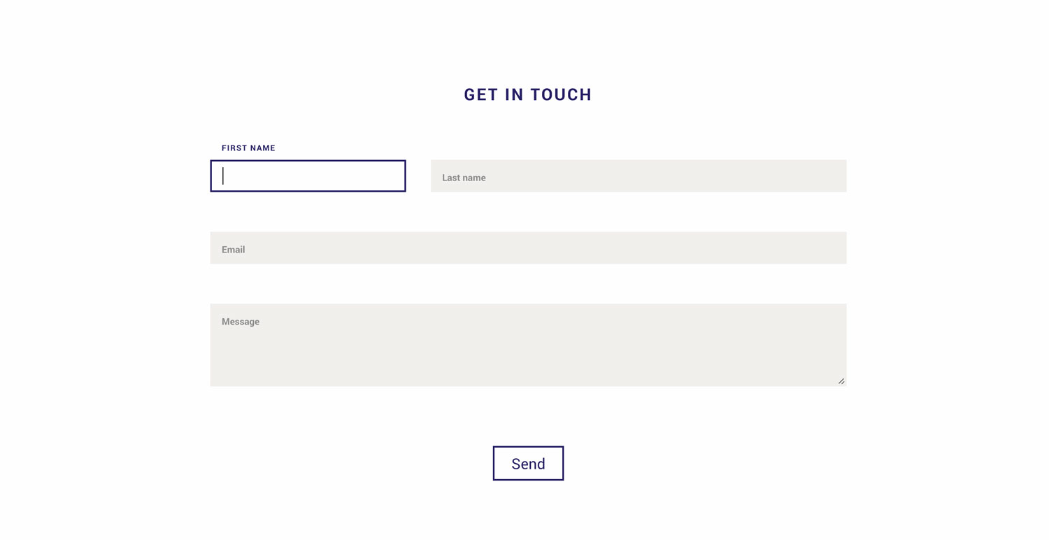 Rock Paper Scissors website contact form designed by Chloe Atchue-Mamlet